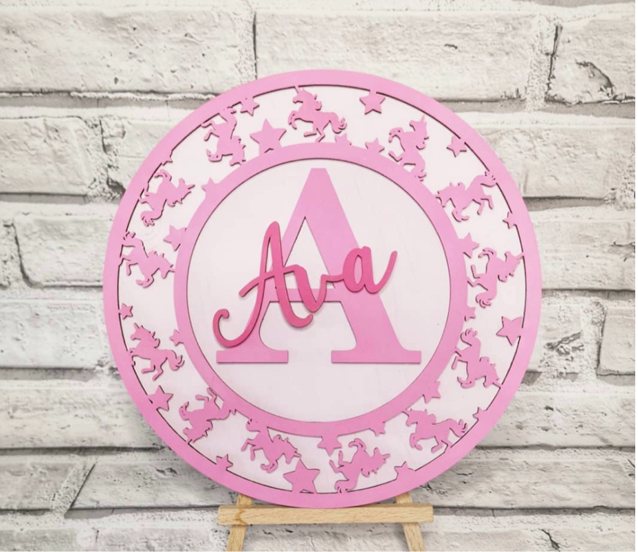 Circle Theme Bedroom Plaque
