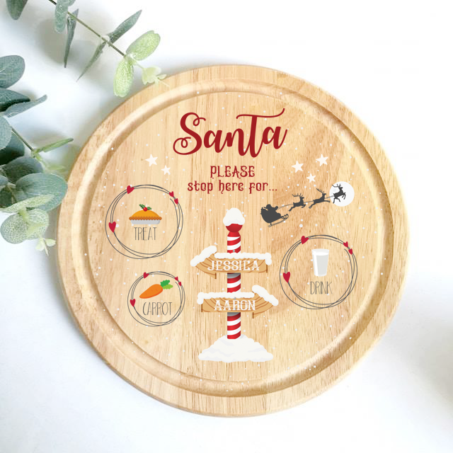 Circle Santa Treat Boards