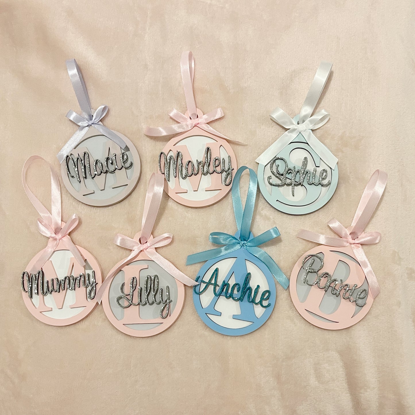 Christmas Circle Initial Baubles