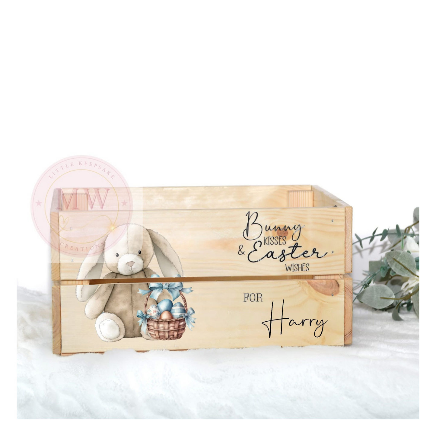 Easter Personalised Wooden Crate