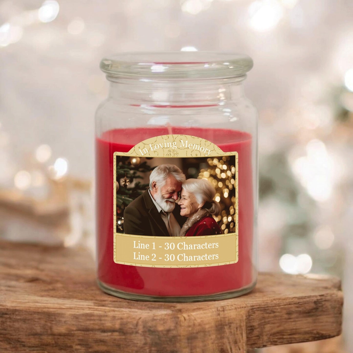 Christmas Personalised Photo Candles.