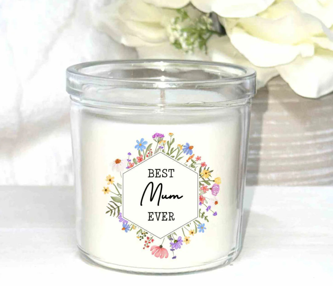 Candle with gift box and matches.