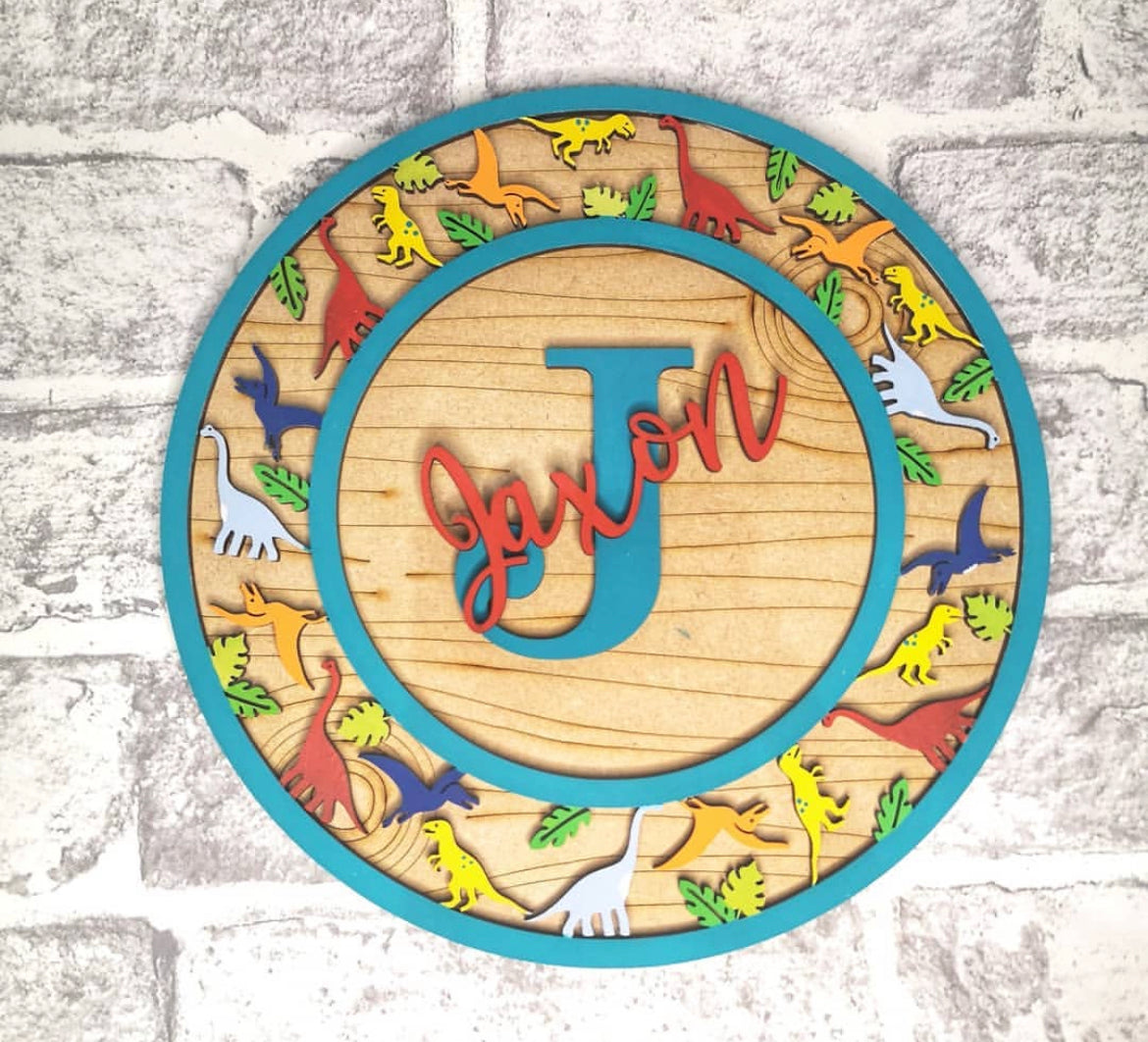 Circle Theme Bedroom Plaque
