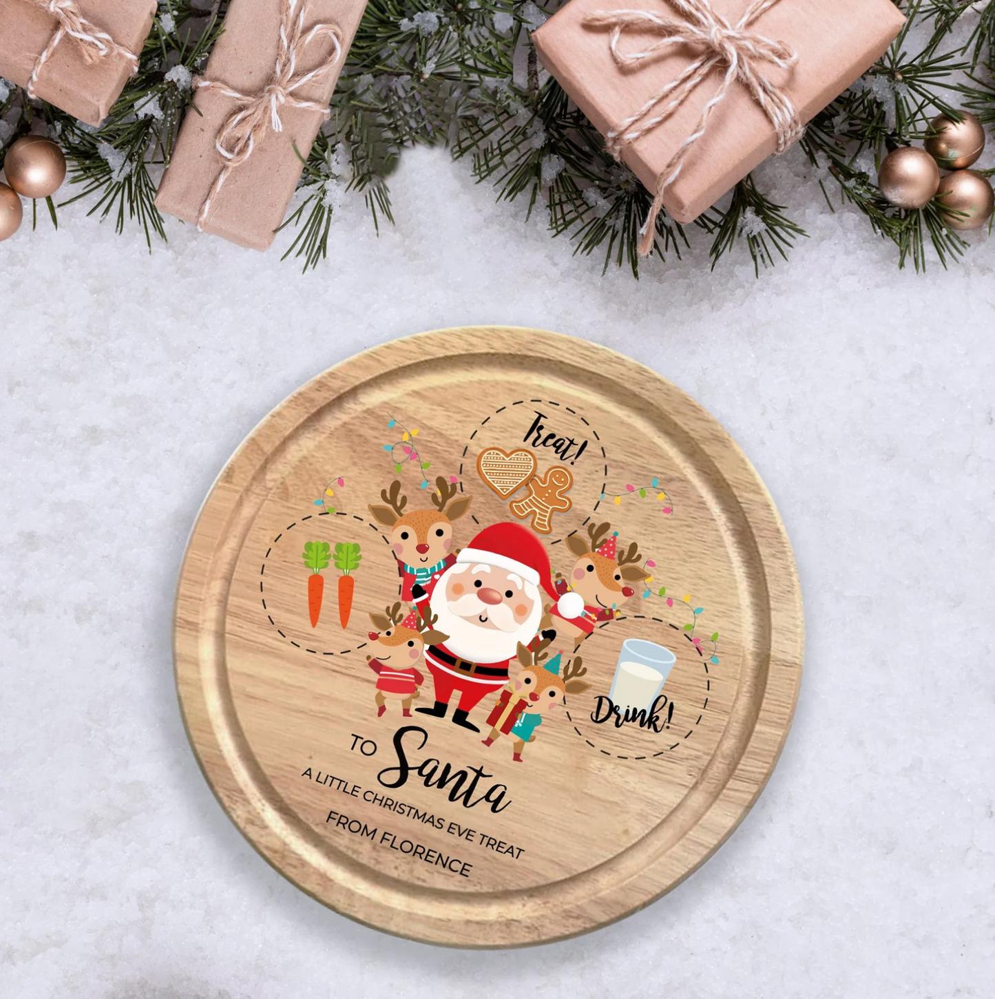 Circle Santa Treat Boards