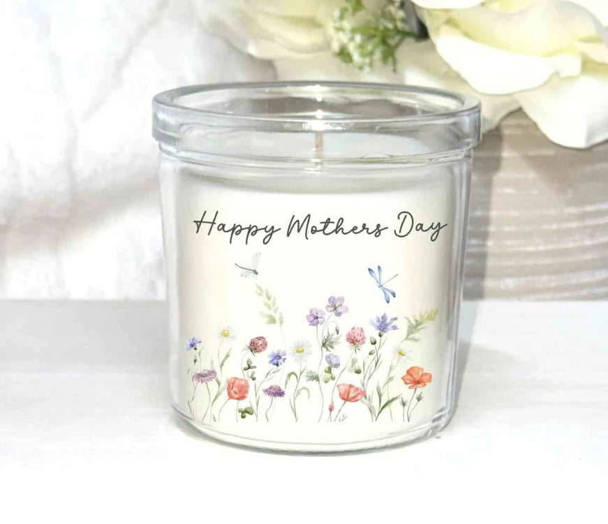 Candle with gift box and matches.