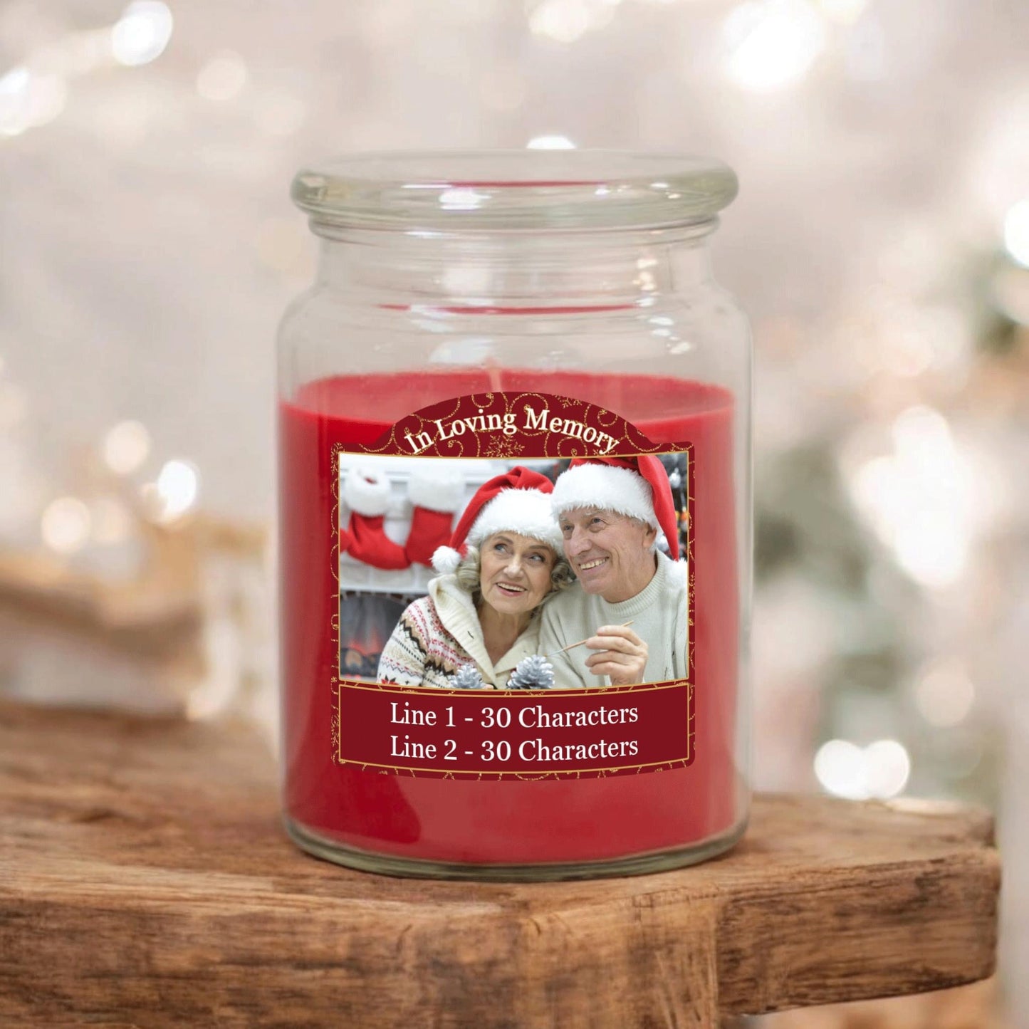 Christmas Personalised Photo Candles.