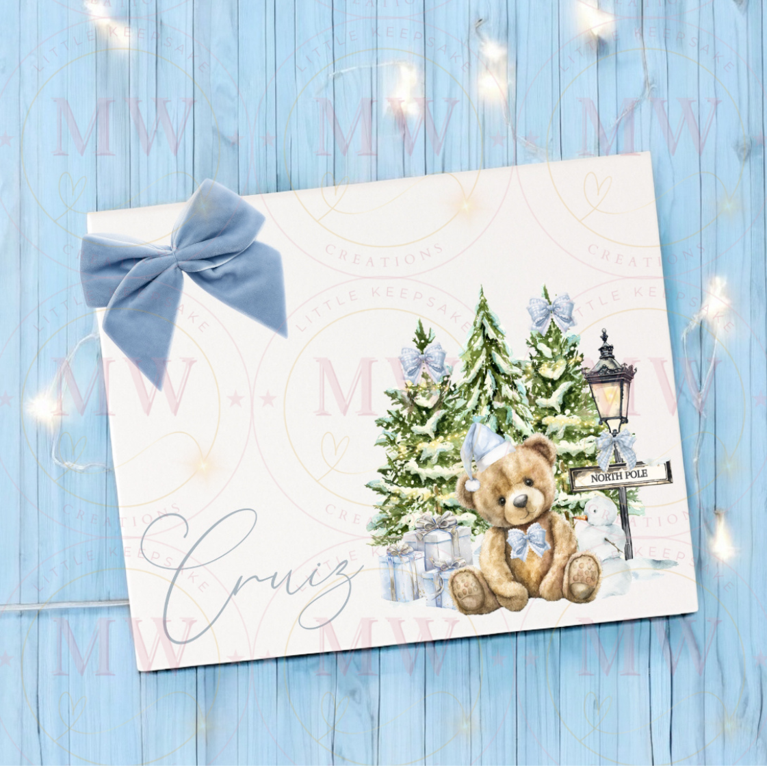 Christmas Box Teddy Bear Design.