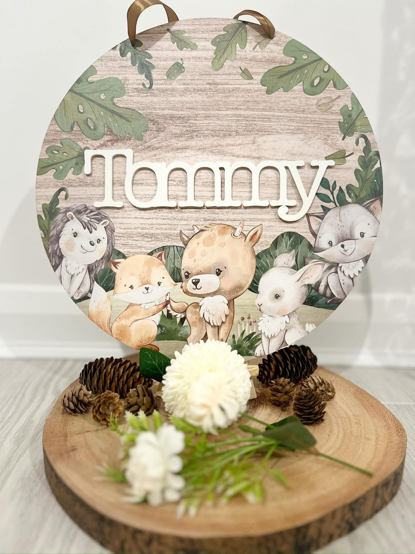 Woodland Theme 30cm Printed Plaque