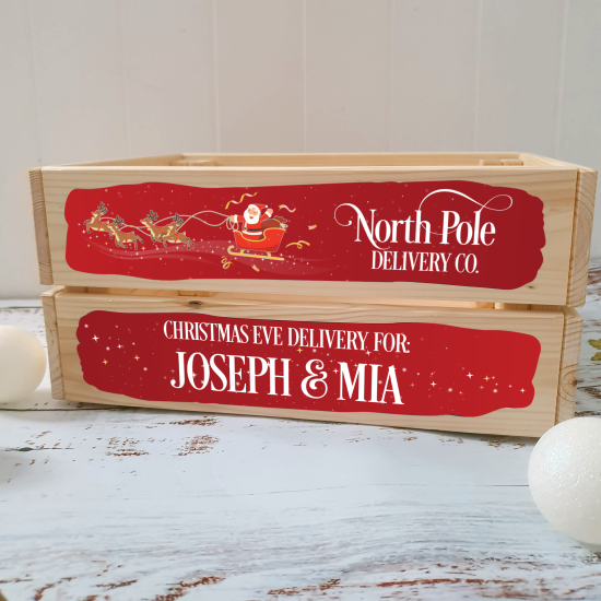 Christmas Eve Wooden Crate