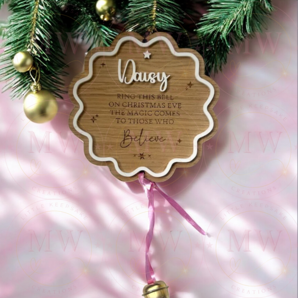 Christmas Oak Believe Plaque
