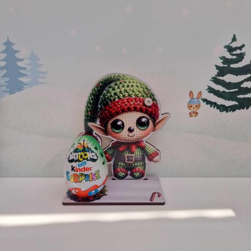 Christmas Knitted Style Kinder Egg Holders.