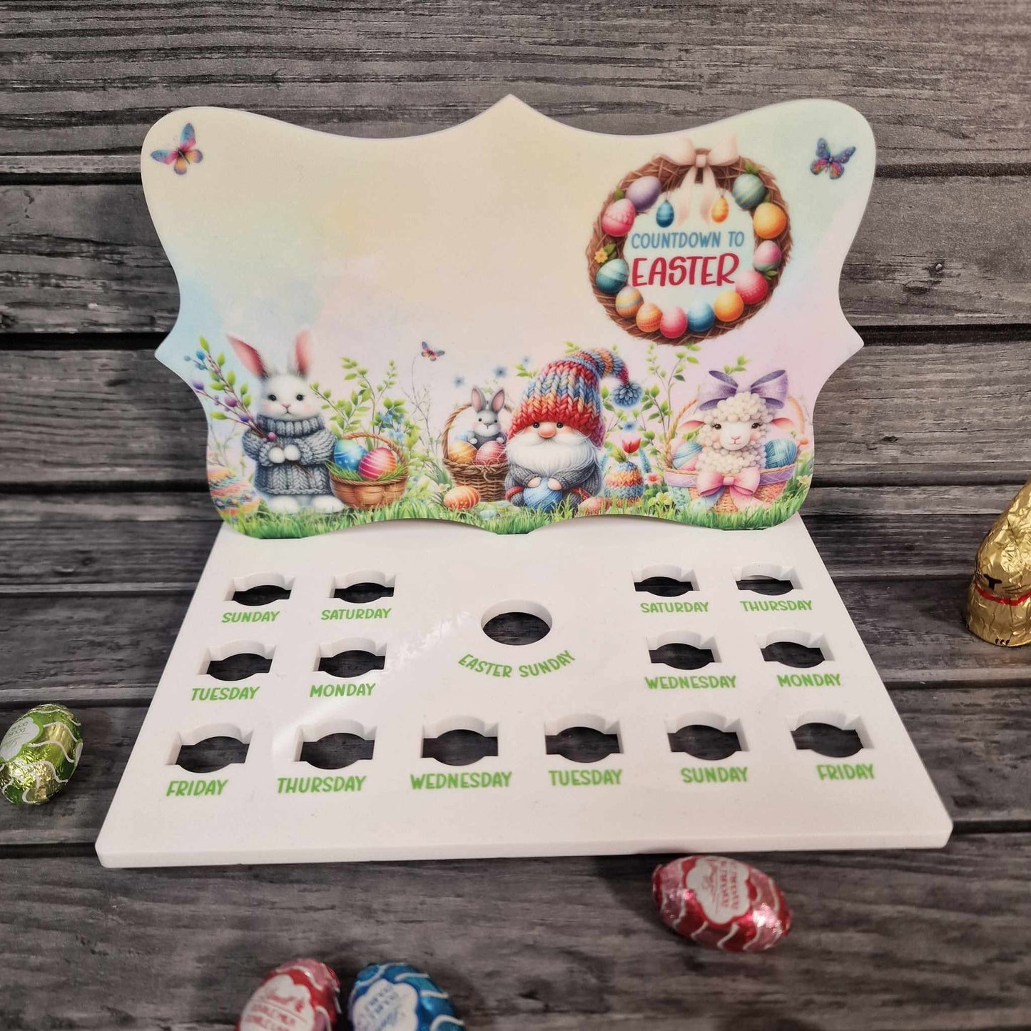 Easter count down chocolate holder.