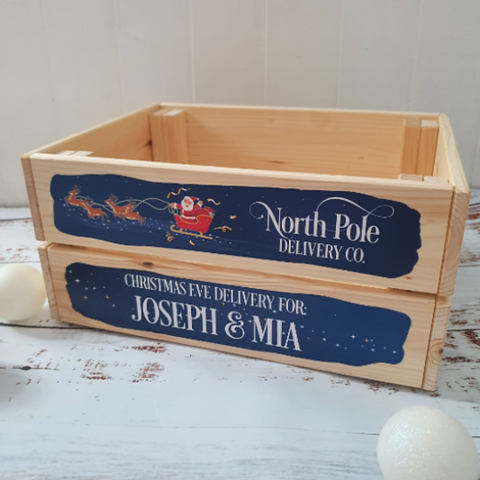 Christmas Eve Wooden Crate