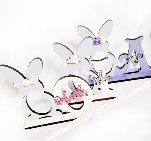 Easter Kinder Egg Holder personalised with name and initial.