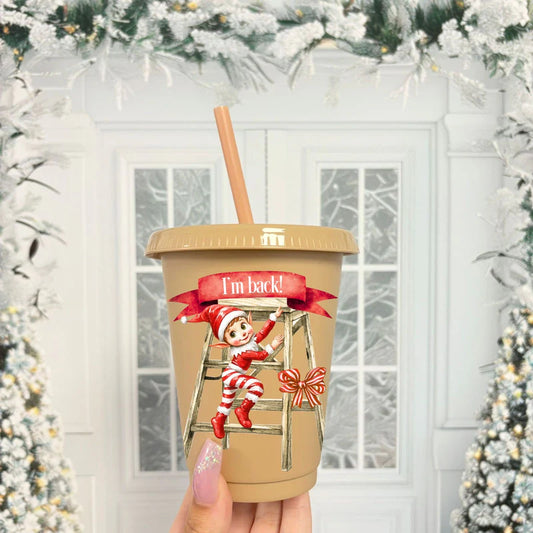 Elf on the shelf 16oz Cold Cup.